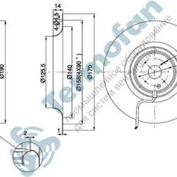 Вентилятор центробежный MaEr Fan Motor YDWF68L15P2-B190X62