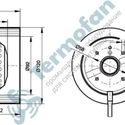 Вентилятор центробежный MaEr Fan Motor YDWF68L15P2-F120X62