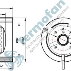 Вентилятор центробежный MaEr Fan Motor YDWF68L45P2-F160X62