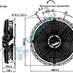 Осевой вентилятор TF3G-910RH-S